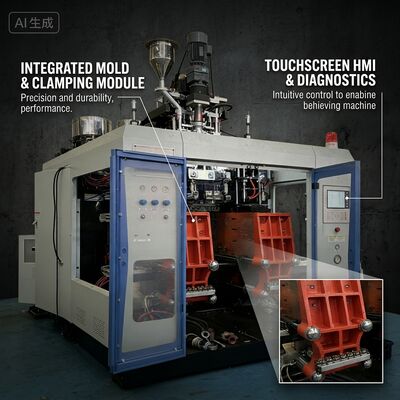 150KN Clamping Plastic Container Blowing Machine with Dual Station