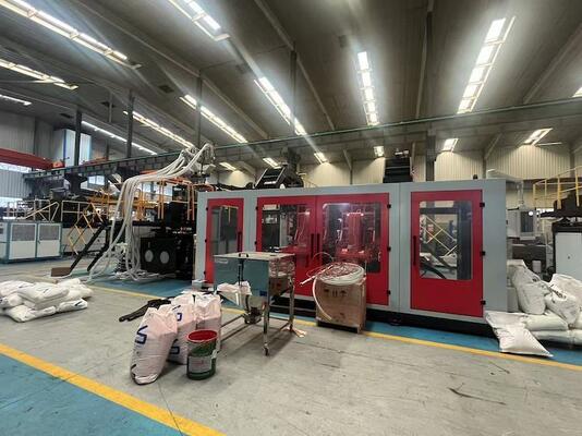 40kg/h Output Double Station Design Plastic Bottle Blow Molding Machine with PLC Touch Screen Interface